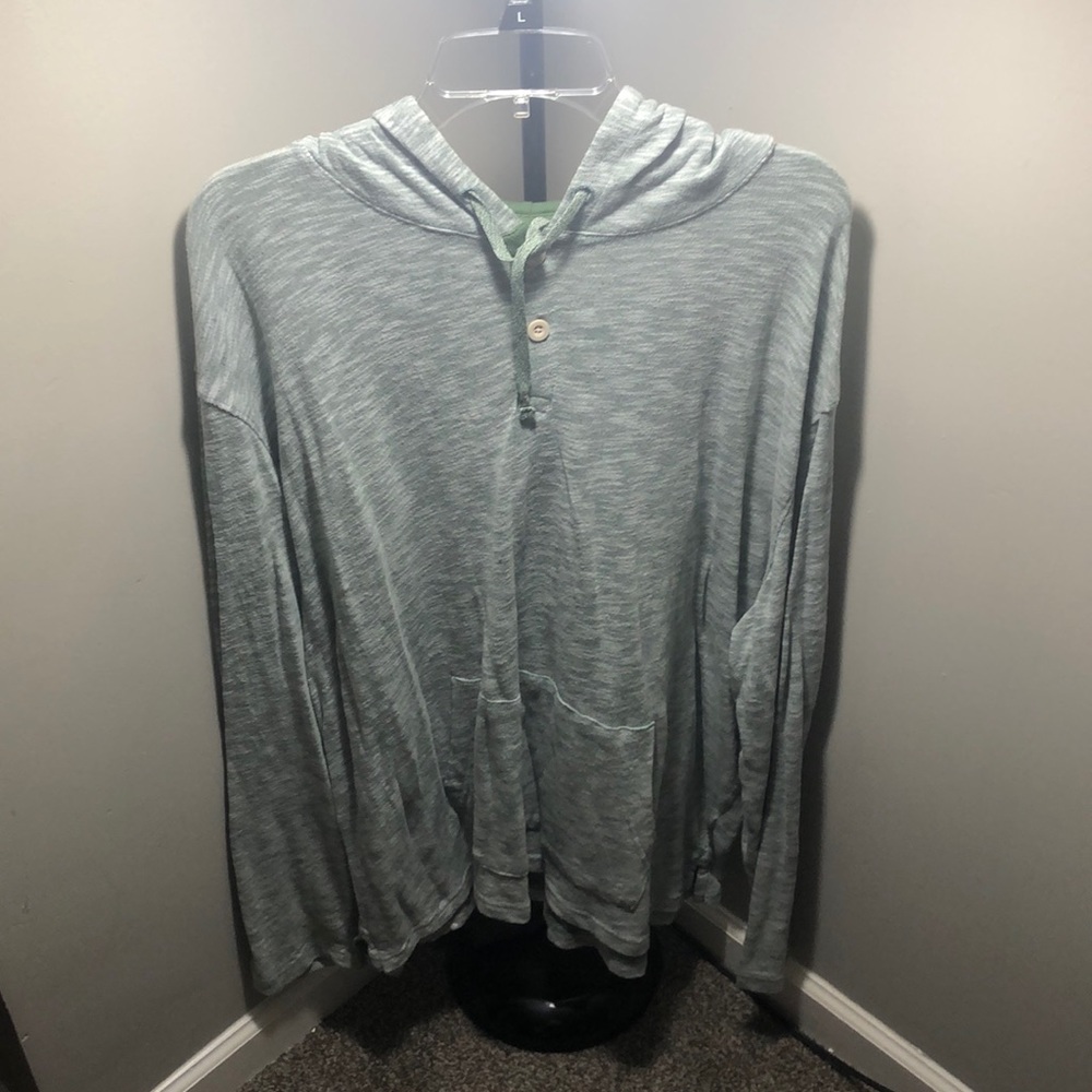 Men’s heather green hoodie